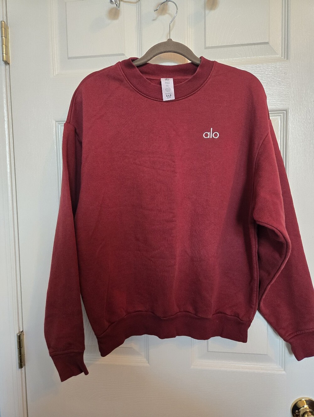 ALO Yoga Maroon Crewneck Sweatshirt
